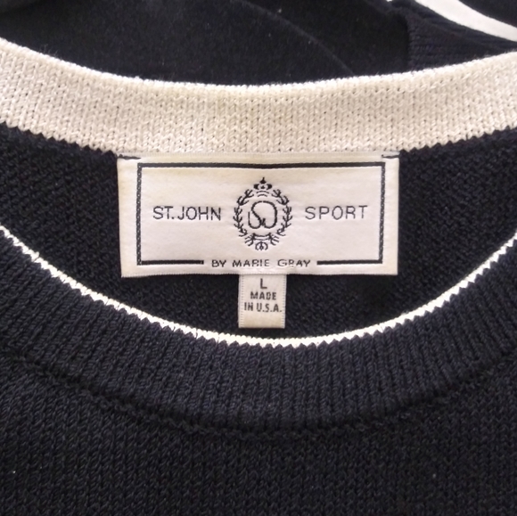 St. John Sport Black 2-Pc Cardigan and Tank Set Pristine - Picture 2 of 7